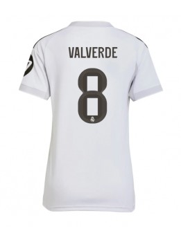 Billige Real Madrid Federico Valverde #8 Hjemmedrakt Dame 2025-26 Kortermet